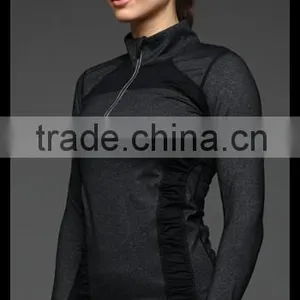 Kiteng 2016 New Design Women's Yoga Coat Fitness Running Sport Hooded Jacket With 1/4 Zipper Office In USAsmall Minimum thumbnail-3