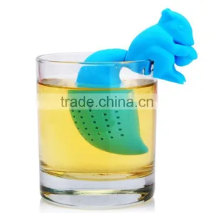 3D Custom Cartoon Design Squirrel Shaped Tea Strainer Silicone thumbnail-3