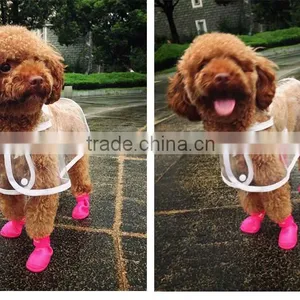 Eco-friendly 3Colours Transparent Waterproof Pet Raincoat for Dogs as Seen on TV thumbnail-2