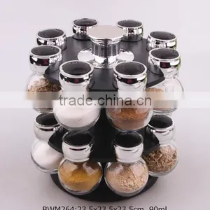 2016 16pcs Glass Spice Jar Set With Plastic Stand thumbnail-1
