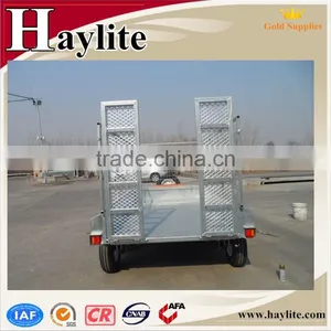 Hot Dipped Galvanized Single Axle Hydraulic Farm Box Tipping Trailer thumbnail-2