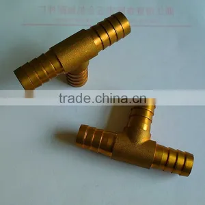 Brass Marterial ,brass T Type Hose Barb Connector ,brass Hose thumbnail-1