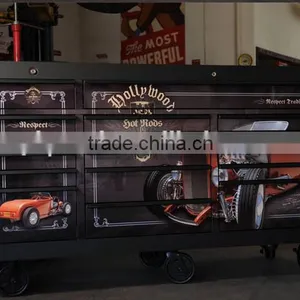 DIY Design Storage Tool Cabinet Workbench With Wheel thumbnail-2