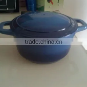 Cast Iron Enamelled Wok, Cast Iron Wok, Enamel Coated Pan thumbnail-4