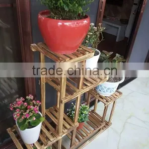 OEM Custom Wooden Flower Display Spot Shelf for Room or Garden thumbnail-5