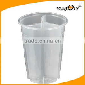 33 oz 1000ml Plastic PP Split Boba Tea Cups With Lid thumbnail-3