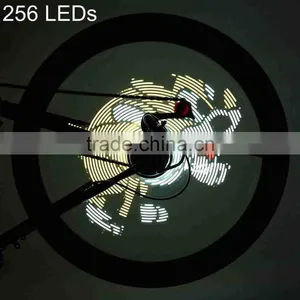 Bicycle Light 256 LEDs DIY Bicycle Waterproof Colorful Changing Video Pictures Bike Wheel Spoke Light thumbnail-1