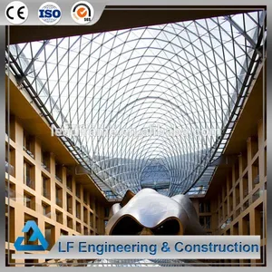 High Standard Galvanized Steel Space Frame Dome Skylight thumbnail-1
