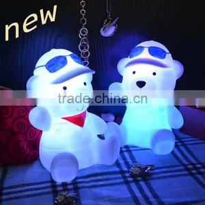 Cute Bear USB Rechargeable LED Table Lamp Cartoon Animal Reading Night Light Dimmer Bedside Table Lamp thumbnail-2