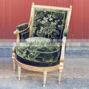 Spanish Style Banquet Chair Hand Carved Solid Wood thumbnail-1