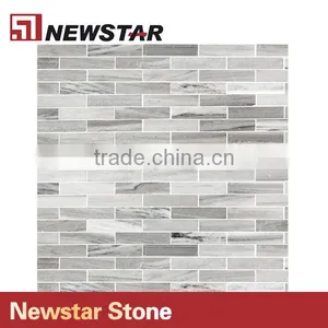 Newstar Wholesale Natural Stone White Marble Flooring Mosaic thumbnail-2