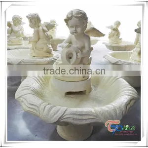Polyresin Garden Solar Angel/Cherub Staute Water Fountain thumbnail-4