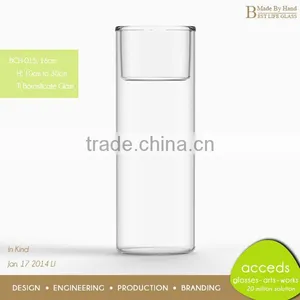 Clear Hand Blown Glass Candle Holders thumbnail-1