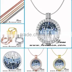 2017 Latest Fashion Gold Coins Changeable DIY Coin Necklace Pendant With 60cm Chain thumbnail-1