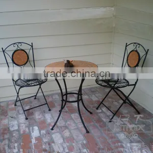 Outdoor Metal Table and Chairs thumbnail-1