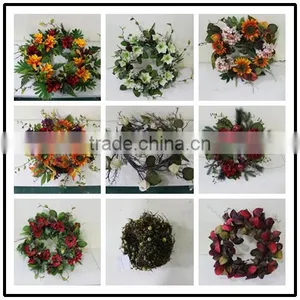 2016 New Design Christmas Flower Wreath Cheap Artificial Christmas Wreath thumbnail-1