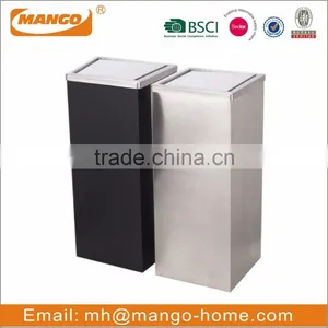 10L or 15L Round Stainless Steel Swing Lid Waste Bin thumbnail-2