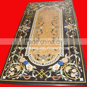Decorative Marble Inlay Dining Table Top thumbnail-1