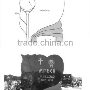 Chinese Black Granite Tombstone & Monument thumbnail-1
