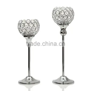Candlestick Holders For Wedding Centerpieces Decoration Set of 2 Tea Light Candle Holder thumbnail-1