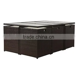 Outdoor Rattan Furniture Set Dining Table and Chairs thumbnail-5