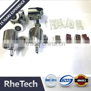 POM Bathroom Cabin Plastic Single Shower Glass Door Track Roller With Bearing thumbnail-1