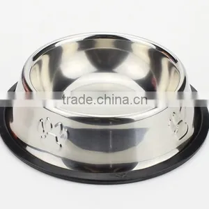 Food Feeder Dish Serving Bowl Water Container Rubber Base Cat Dog Pet Bowl thumbnail-6