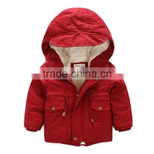 Pure Colour Kids Winter Jackets for Boy Baby Outwear Children Thick Winter Warm Coat thumbnail-4
