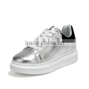 Wholesale Loafer Design Fashion Shoes Sample for Female, Women Leather Casual Shoes Sneakers High Quality Made in Jinjiang thumbnail-1