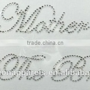 Custom Wedding Words Hot Fix Rhinestone for Clothing thumbnail-6