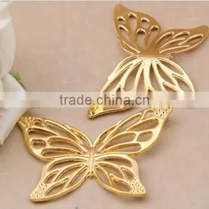 Brass Flower Jewelry Parts Metal Flower Jewelry Accessories Hollow Out Metal Flower Garment Accessories thumbnail-5