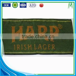 Custom Design Full Size Jacquard Logo Terry Bar Towel thumbnail-2