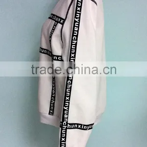 Custom Wholesale Long Sleeve Unisex Sweatshirt,woven Line With Printed Pullover Hoodies thumbnail-3