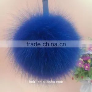 2016 Fashion Cheap Price Bag or Garment Charm 12cm Fox Fur Ball Keychain thumbnail-6