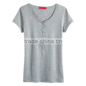 New Fashion Custom Ladies Summer V-neck T-shirts Dress thumbnail-1