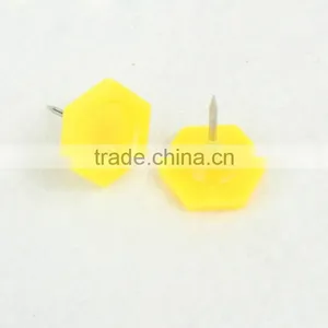 Multi Color Plastic Flatback Head Thumb Tacks for Office Supplies thumbnail-3