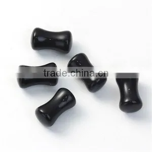 6mm Acrylic Ear Stretcher Expander Bobbin Black Ear Gauge Expanders thumbnail-1