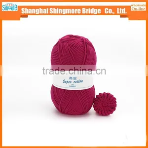 China Yarn Supplier Wholesale Combed Cotton Baby Yarn for Hand Knitting Sweater thumbnail-1