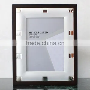 High Quanlity Assorted Design Silver Plated Metal Photo Frame Trophy for Wooden Base thumbnail-1