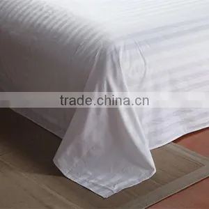 China Wholesale New Luxury 100% Cotton Stripe Hotel Bed Sheet Set thumbnail-3