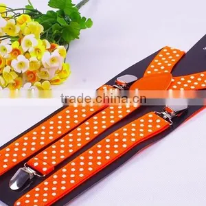 Polka Dot Braces Suspenders Elasticated Adjustable Polkadot Boys Girls 2.5cm/1" thumbnail-4