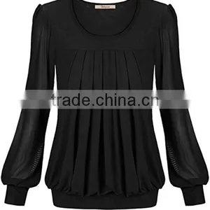 New Trendy Promtional White Lady Wear Blouse thumbnail-2