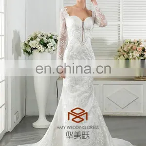 White Gown Mermaid Sexy Applique Mermaid Wedding Dress Bridal Gown Evening Dress thumbnail-2