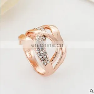 White Gold Plated Rings Women Wedding Engagement Rings Fashion CZ Diamond Vintage Jewelry thumbnail-1