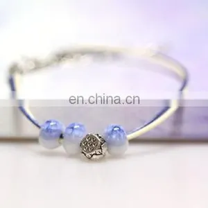 Chinese Handicrafts Fine Jewelry Ceramic Beads Bracelet Lotus Seed Accessories Honey Lovers thumbnail-2