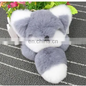 Small Fox Shaped / Different Colors /Rex Rabbit Fur Keychain thumbnail-4