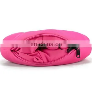 Pretty Rose Pink Kitty Cat Plush Toy 2 in 1 Reversible Soft Memory Foam Travel Support U Shape Neck Pillow thumbnail-6