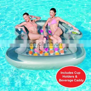 Double Floating Lounger With Beverage Holder thumbnail-1