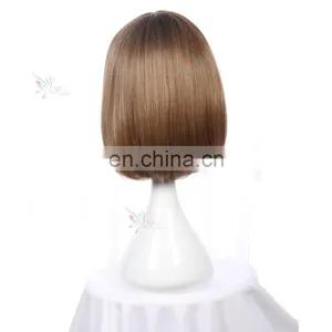 Attractive Girl Bob Synthetic Best Hair Wig Cosplay Anime Wigs for Bald Women thumbnail-3