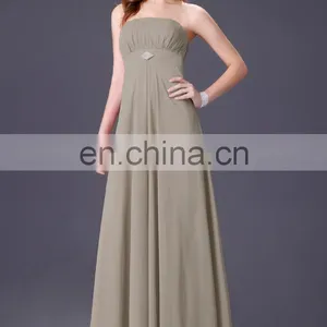 Grace Karin Sexy Strapless Sequined Backless Elegant Chiffon Grey Evening Dresses Long CL3133-2 thumbnail-2